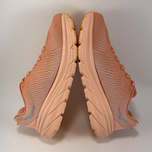 Hoka One One Rincon 3 Running Shoes Womens Size 7 D Wide Athletic Orange Peach - Picture 7 of 9